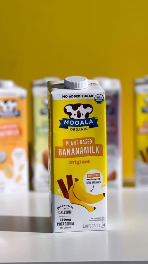 Instagram post by @nehaslenz for Mooala. Caption reads: Mooala Organic & Dairy-Free

 Mooala make organic,....