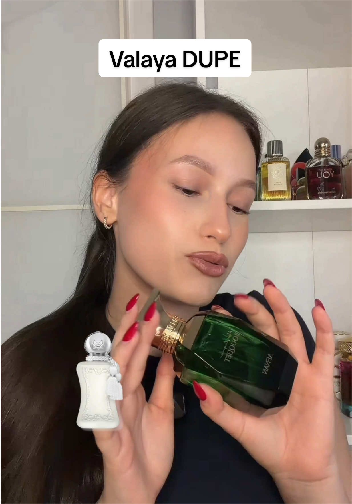 TikTok post by @anasfragranceoutlet for Afnan Perfumes. Caption reads: [...] #affordableperfume #fyp #perfumetok @Afnan....