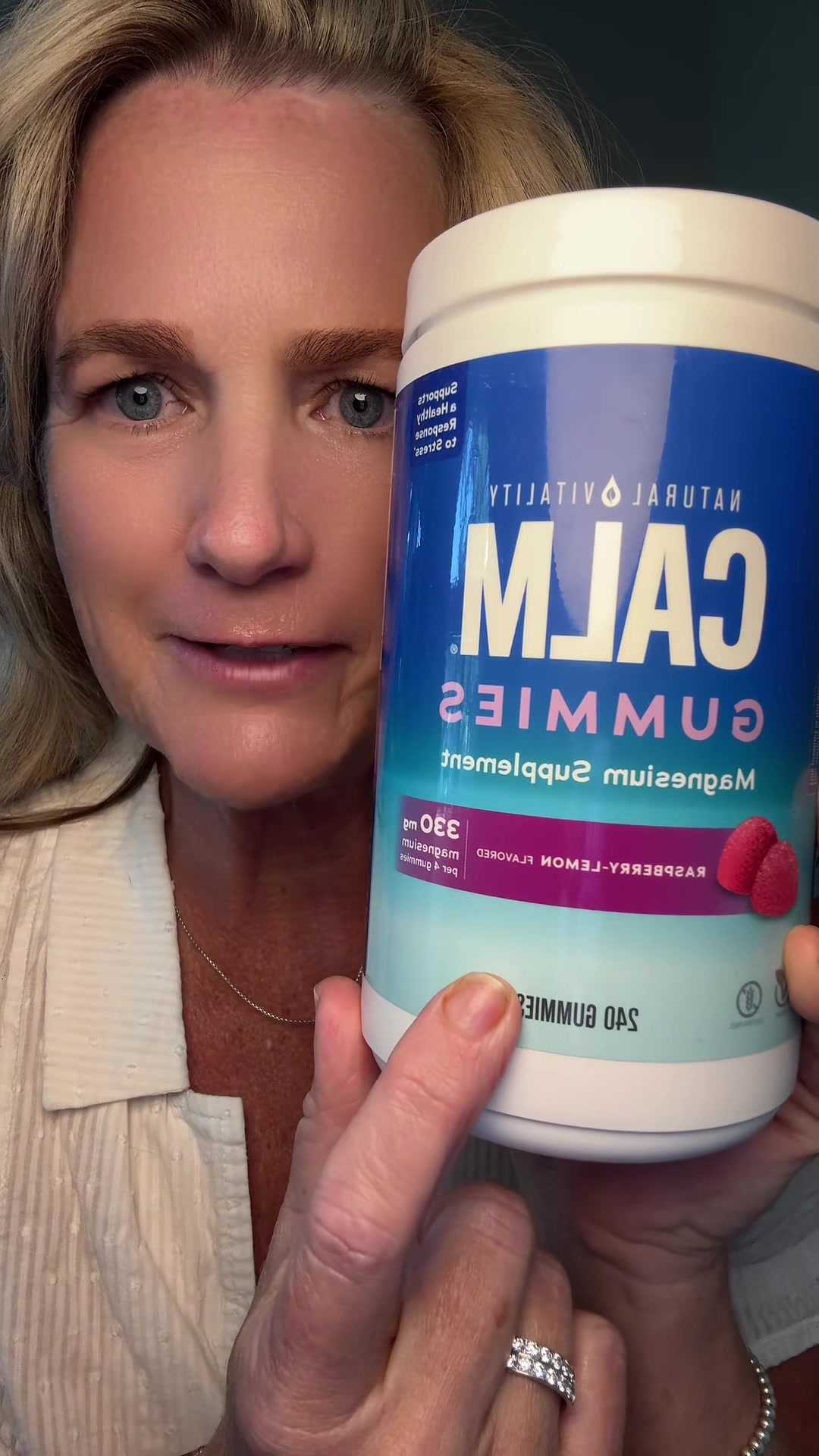 TikTok post by @debwads for Natural Vitality®. Caption reads: [...] Product of the Day are these....