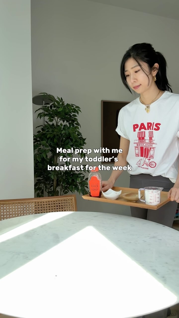 Instagram post by @mini.tiger.zen for Eggland's Best. Caption reads: Meal prep with me! 🥞🍓

Prepping a week’s worth....