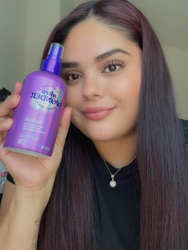 Instagram post by @val.reviews for Aussie Hair. Caption reads: @influenster @aussiehaircare #complimentary....