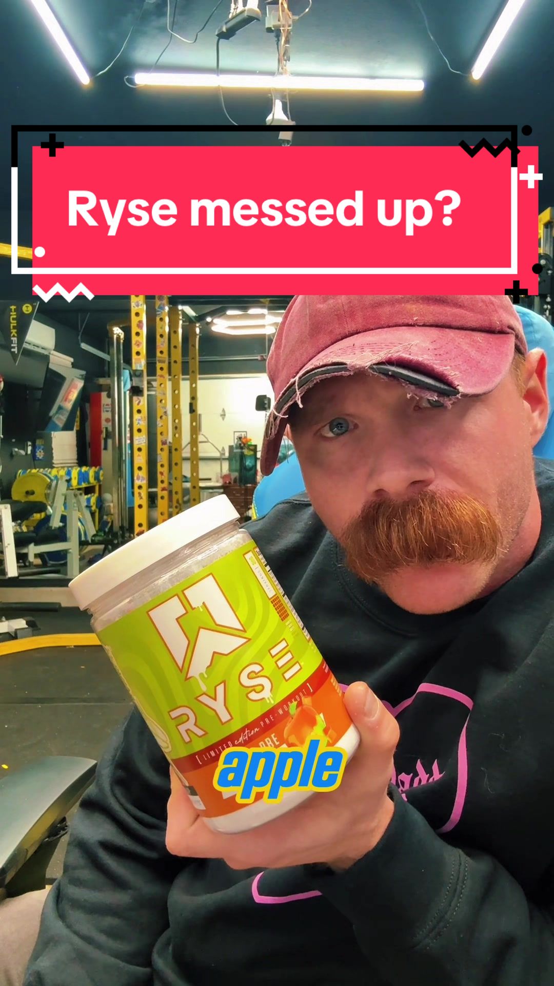TikTok post by @scotty.k.fitness for RYSE Supplements. Caption reads: Why and how?! #pre #preworkout #review #new....