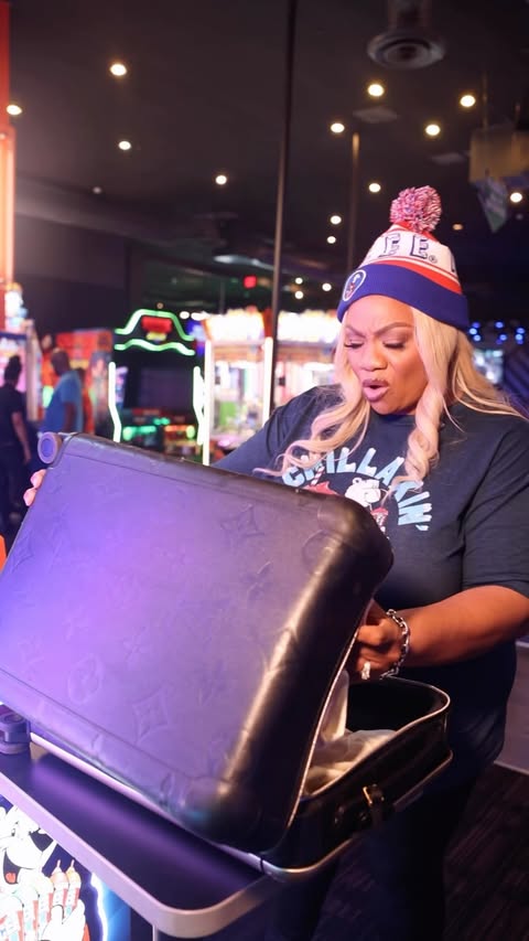 Instagram post by @comediennemspat for Dave & Buster's. Caption reads: I got a @daveandbusters Summer Season Pass... and....