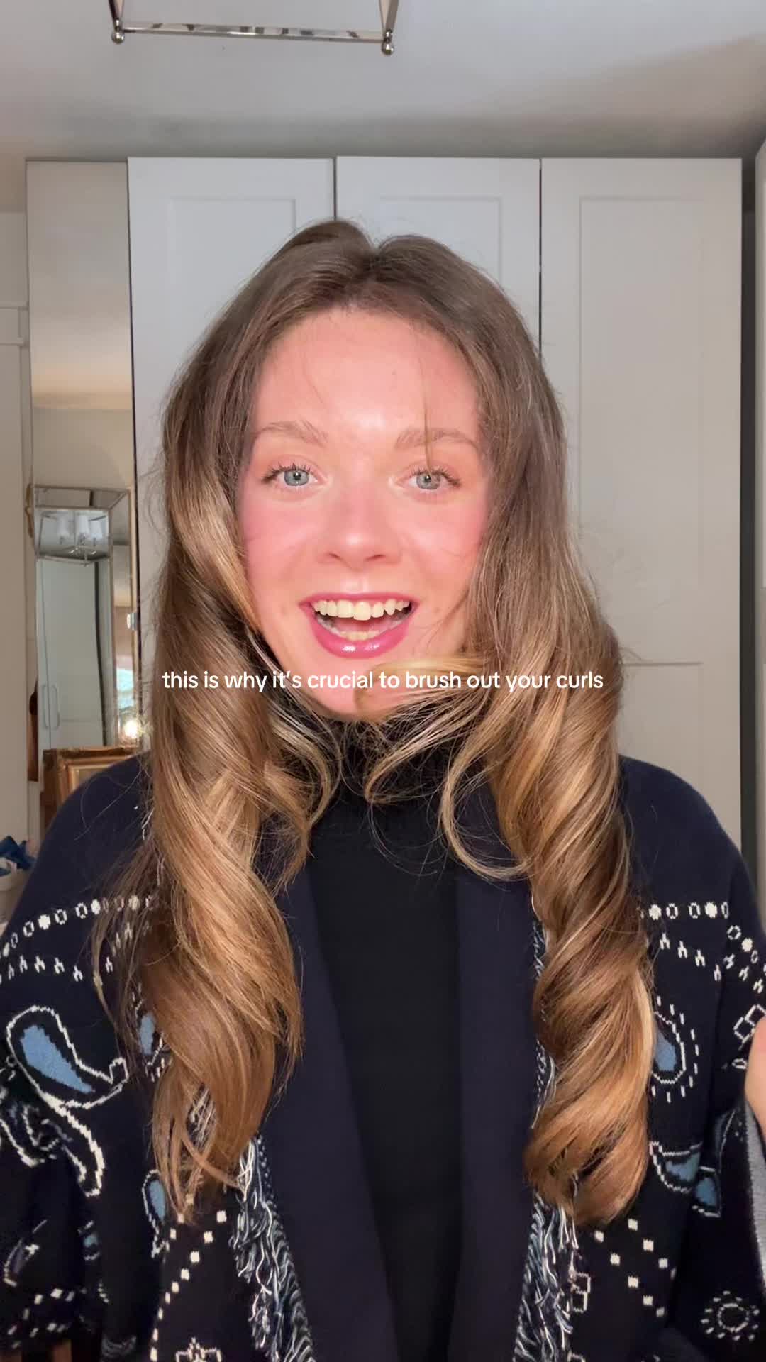 TikTok post by @the_real_lin_shady for BondiBoost. Caption reads: the most satisfying part of the hair routine 🕺....