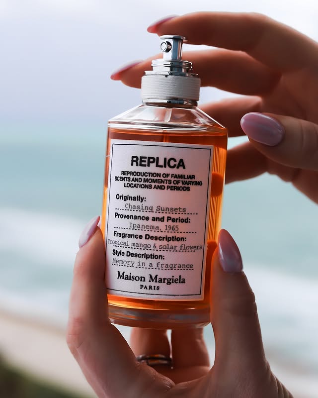 Instagram post by @vanilace for Maison Margiela Fragrances. Caption reads: [...] glow you want to hold onto ✨....