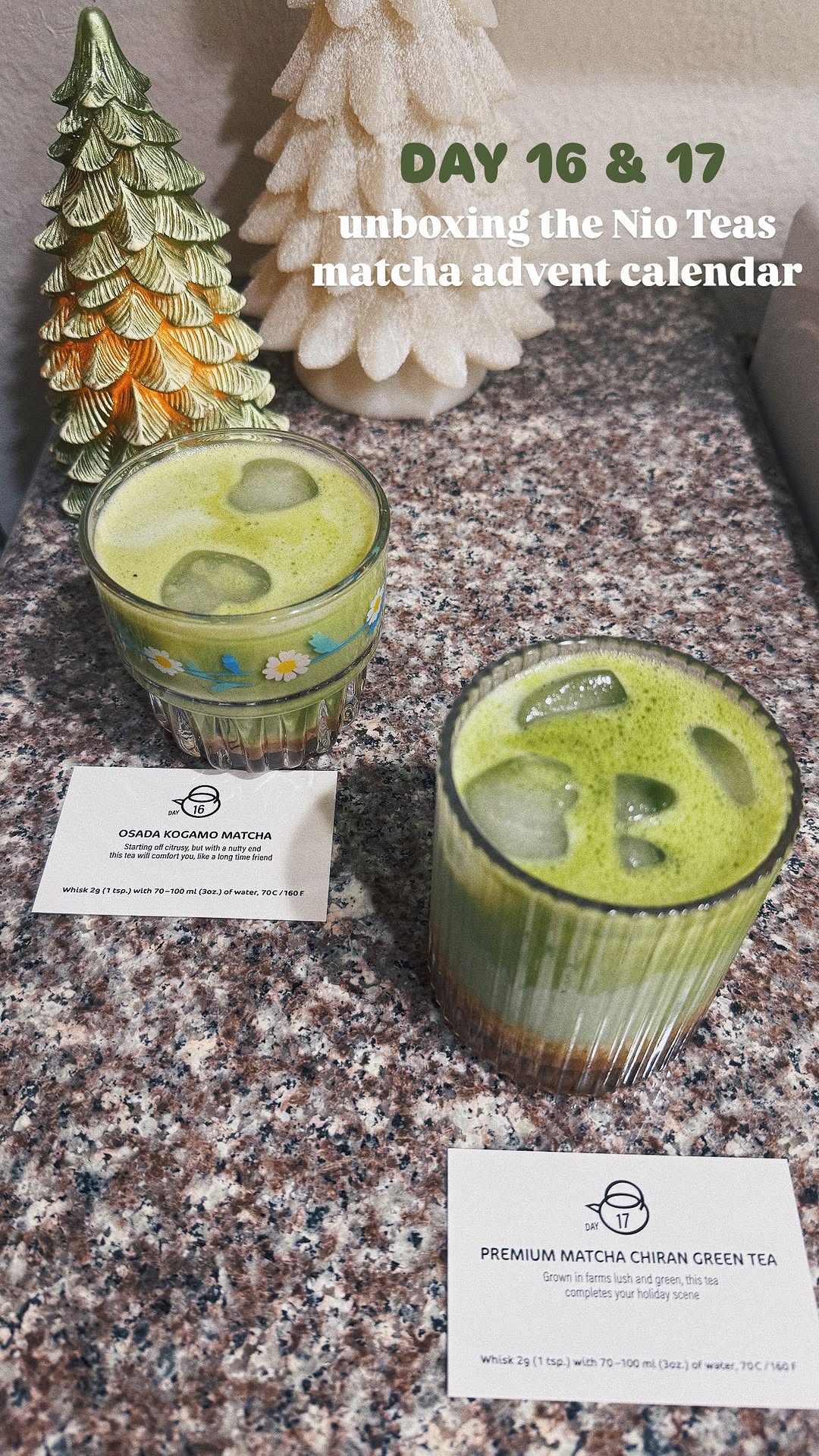 Instagram post by @hhorchatamami for Nioteas. Caption reads: DAY 16 & 17/24: unboxing the....