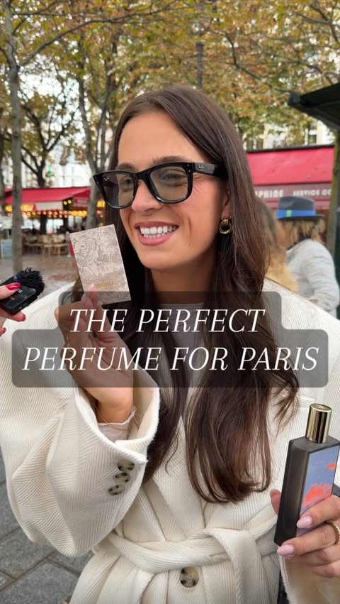 Instagram post by @the___gloss for Memo Paris. Caption reads: The perfect perfume for Paris ✨ Odeon by....