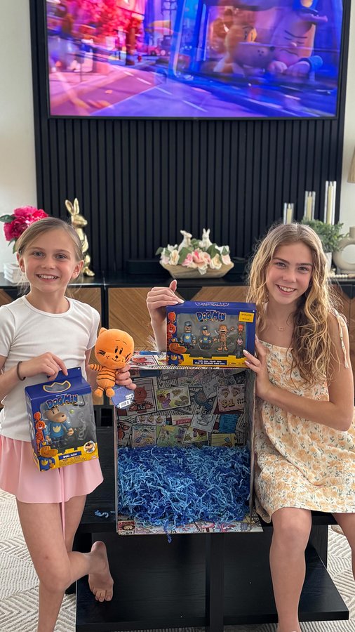 Instagram post by @henley.alexa for JAKKS Pacific. Caption reads: The wait is over for the new @dreamworksdogman and....