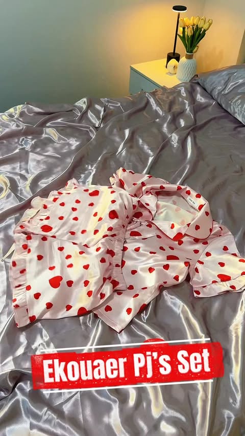 Instagram post by @babyyroen for Ekouaer. Caption reads: [...] been loving these matching PJ sets from....