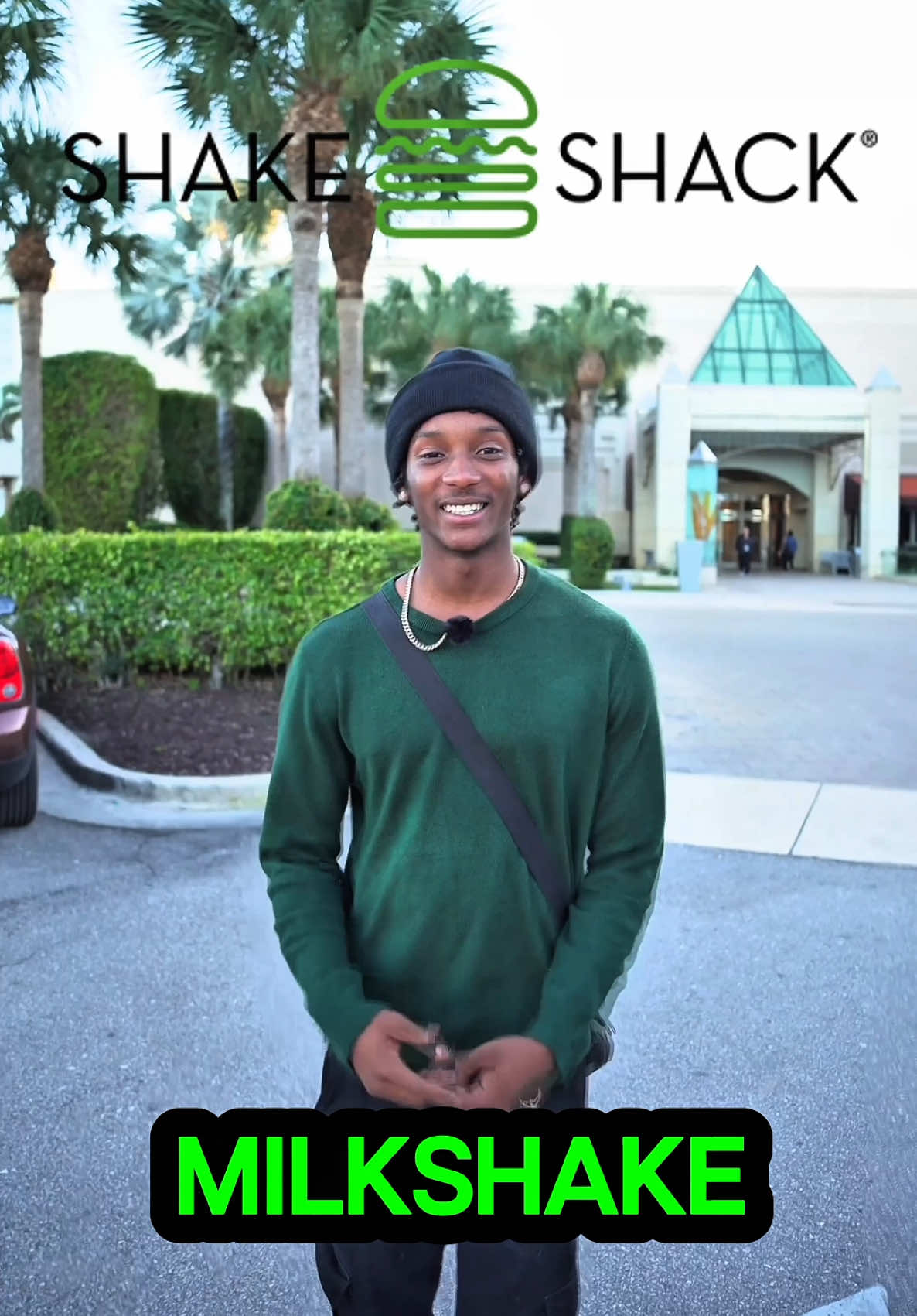 TikTok post by @yvngflickk for Shake Shack. Caption reads: [...] you Valentines True Love Shake....