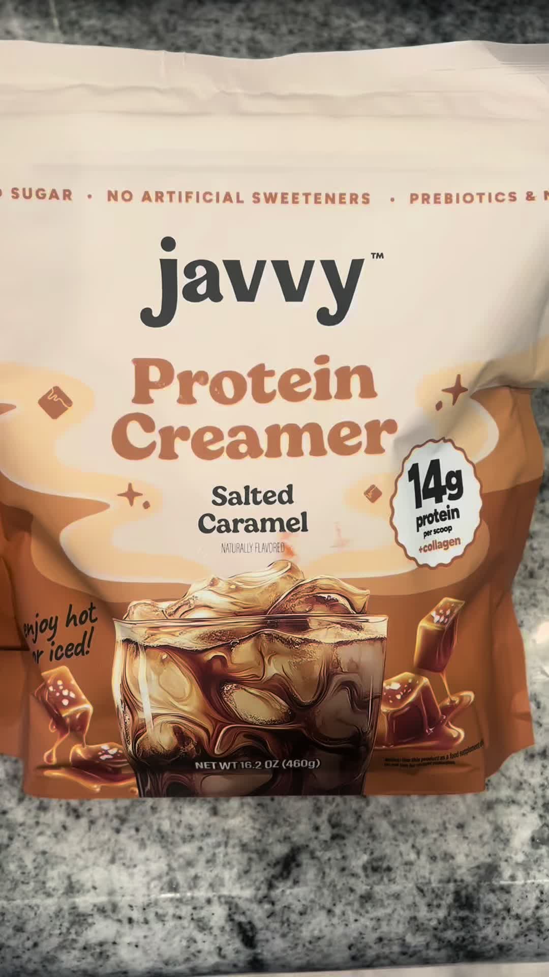 TikTok post by @momlifewithnealsa for Javy Coffee. Caption reads: If you love coffee and are looking for an easy way....