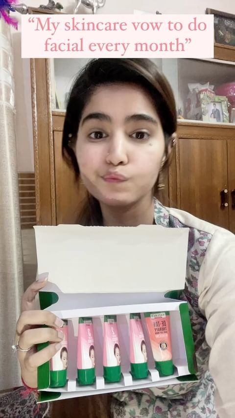 Instagram post by @kajalpanwarr93 for Nature’s Essence. Caption reads: #ad I take a vow this new year to do regular....