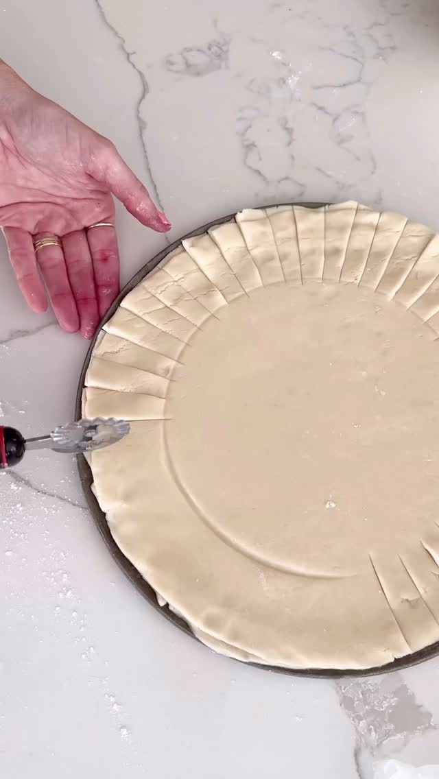Instagram post by @neuroticmom for The Feedfeed. Caption reads: This Cherry Tart by @neuroticmom has a braided....