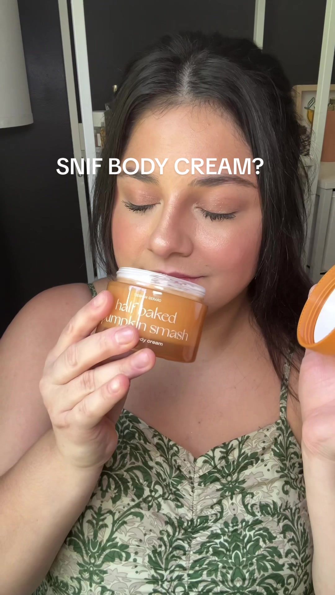 TikTok post by @alyssaweihaus for Snif. Caption reads: omg snif just dropped a BODY CREAM in one [...].
