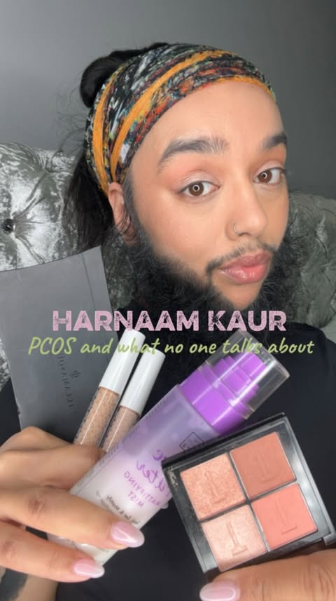 Instagram post by @harnaamkaur for Ted Baker. Caption reads: [...] @onesize @fentybeauty @thebodyshop @tedbaker....