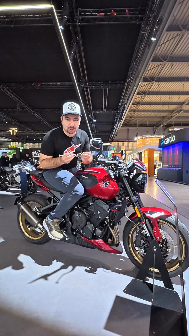 Instagram post by @sanchoandfriends for Triumph Motorcycles. Caption reads: Triumph Trident 800

115 beygir, 84 nm tork, 3....