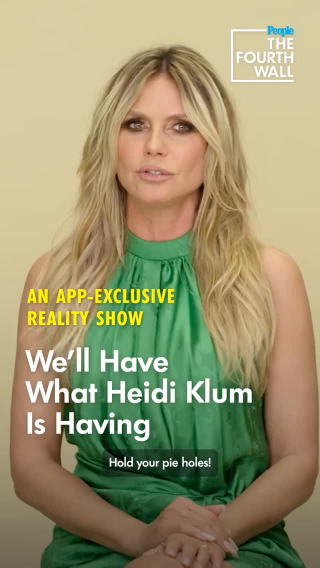 Instagram post by @heidiklum for People Magazine. Caption reads: #ProjectRunway is back! 👏 In this episode of....