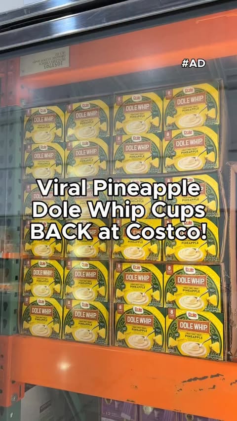 Instagram post by @costcohype for Dole Packaged Foods. Caption reads: #ad Viral Pineapple @dolesunshine Cups BACK at....
