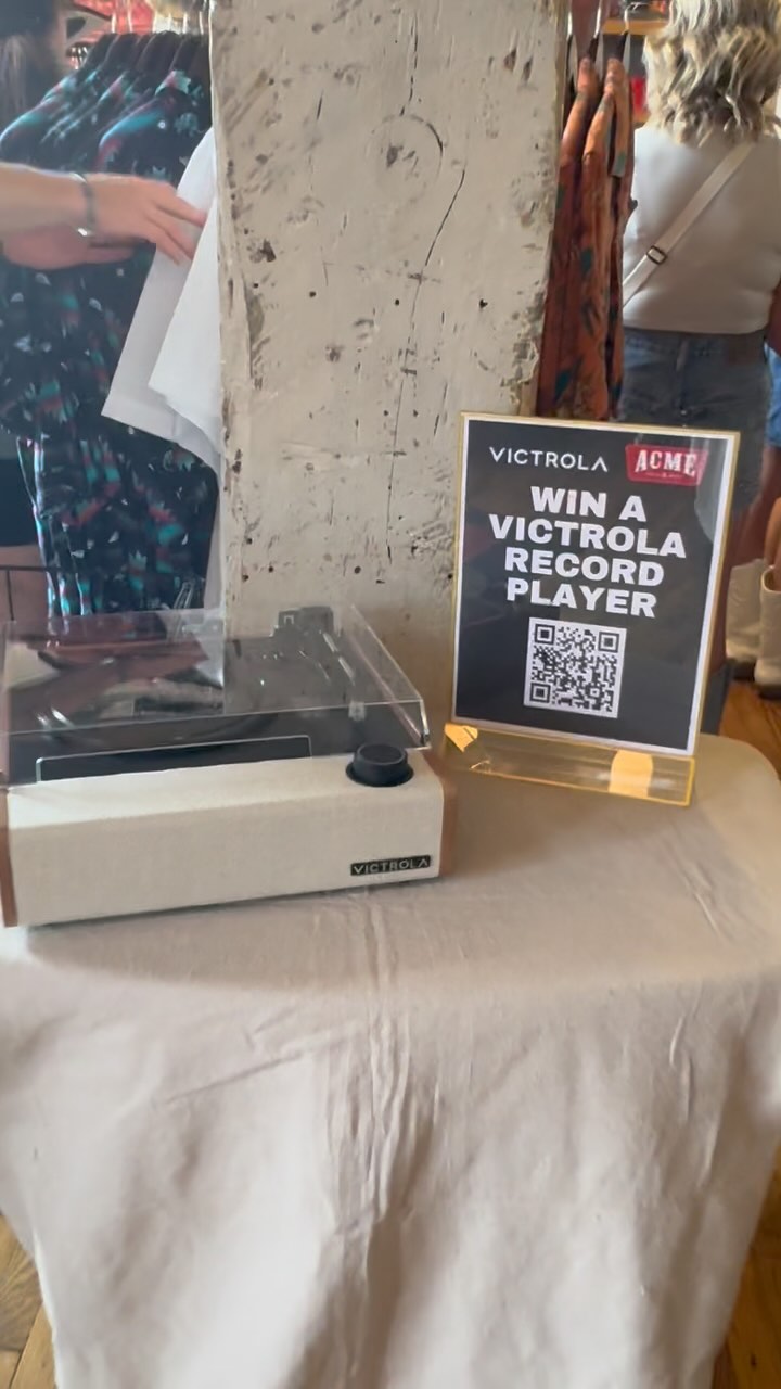 Instagram post by @acmenashville for Victrola. Caption reads: [...] in our story for your chance to win a....