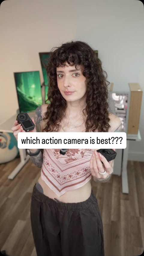 Instagram post by @saladpictures_ for DJI OSMO. Caption reads: Which action camera is better? - #DJIOsmoAction6....