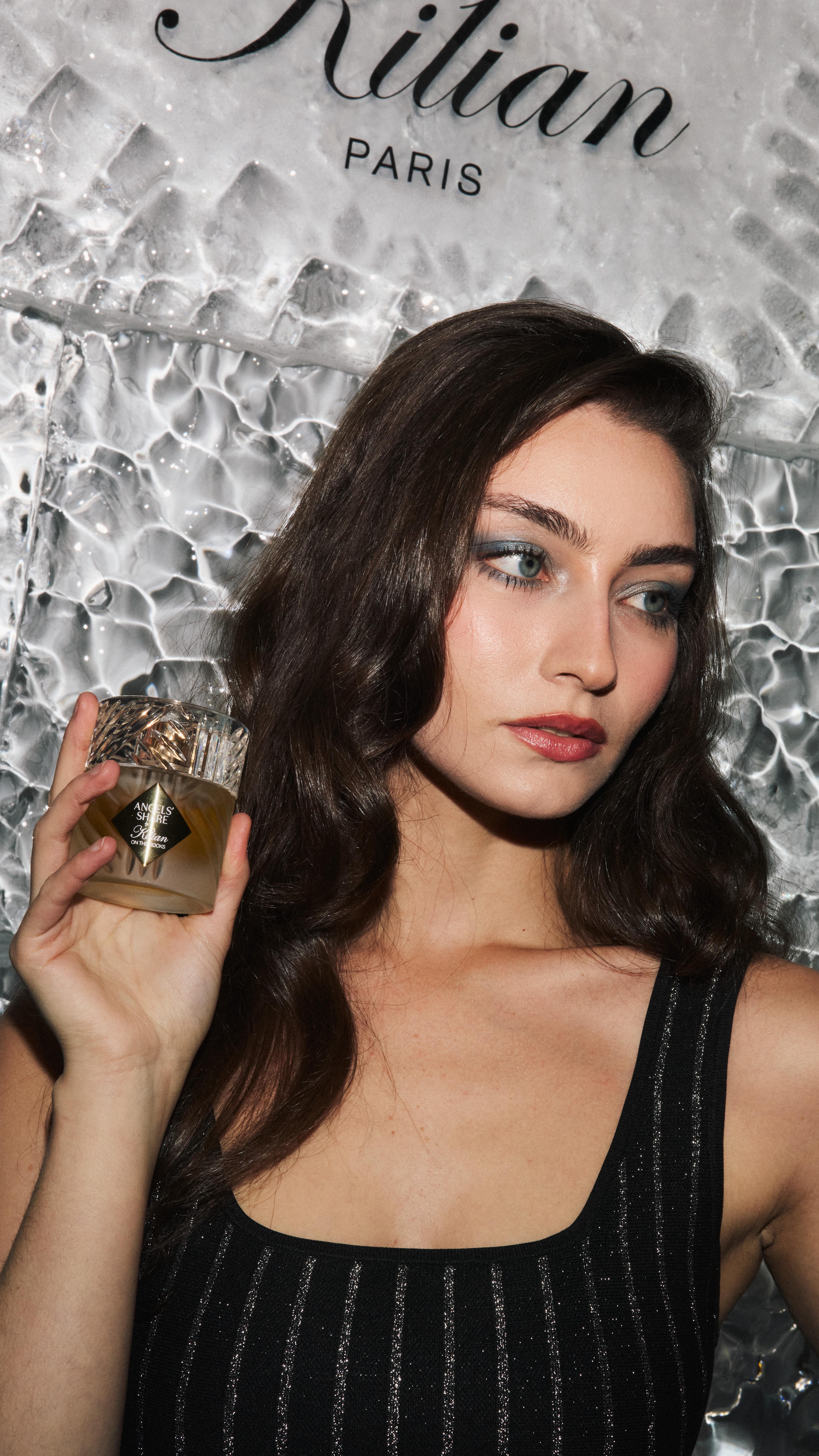 Instagram post by @marygracetropeano for KILIAN PARIS. Caption reads: @kilianparis ready 🧊❄️.