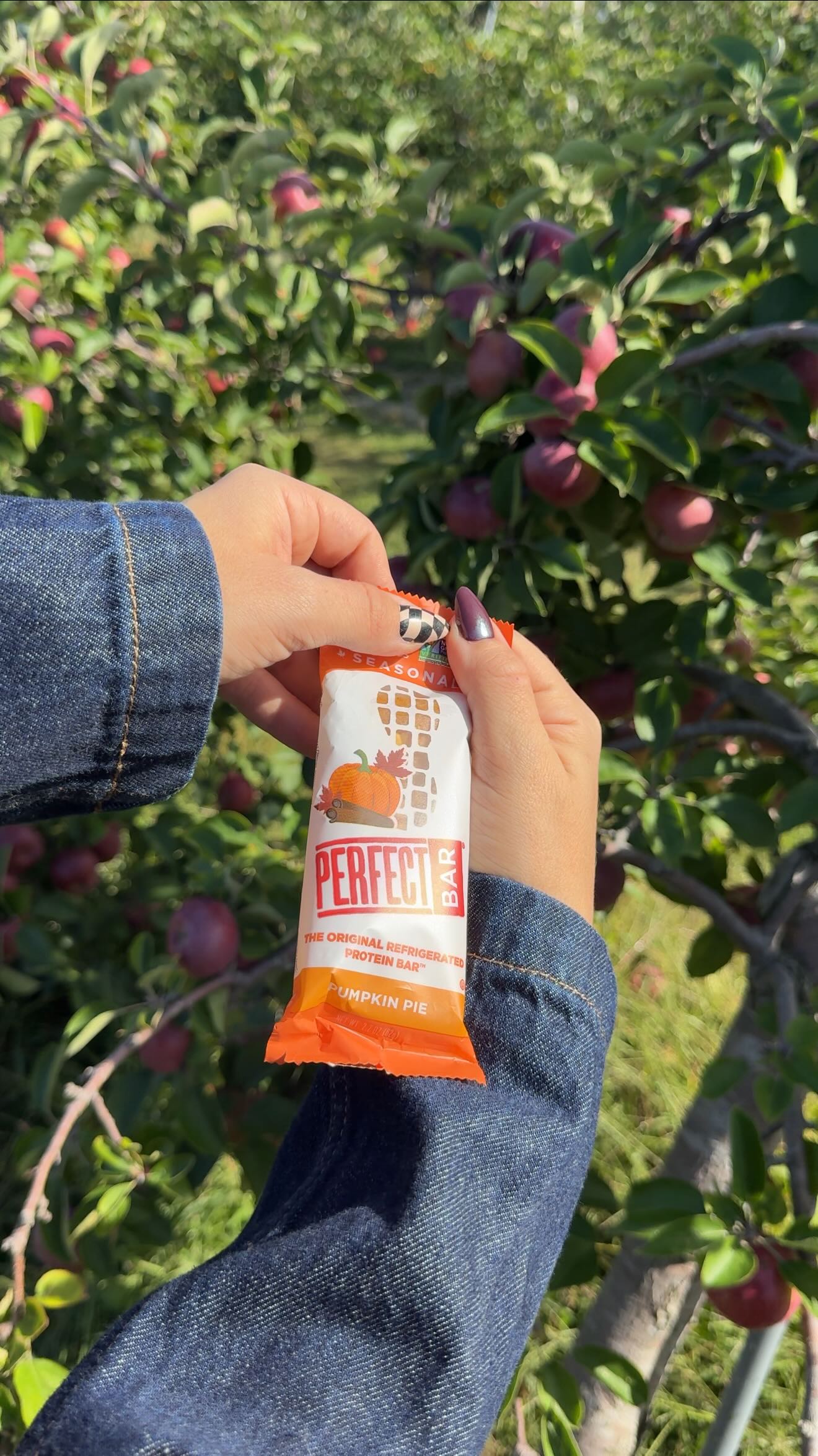 Instagram post by @jesscostantino for Perfect Bar. Caption reads: @perfectbar has the perfect fall snack! 🍂🎃....