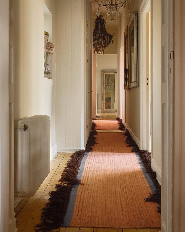 Instagram post by @marieolssonnylander for Ellos. Caption reads: Never ending Carpet ! 
My Work for @ellosofficial....