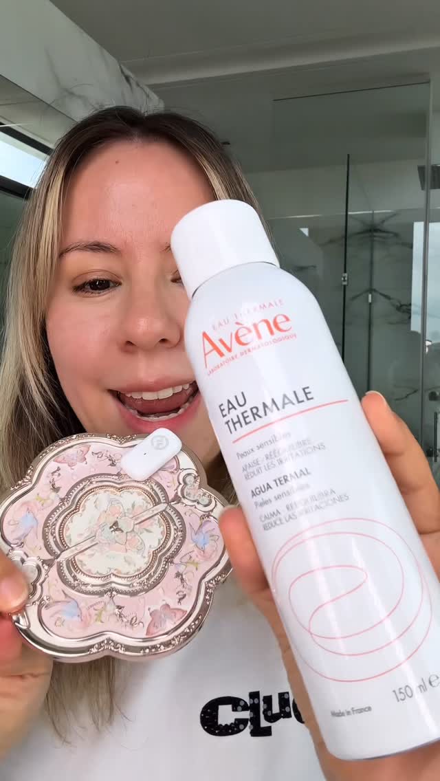 Instagram post by @juicymakeup for Avène. Caption reads: @avene  #avenetecuida.
