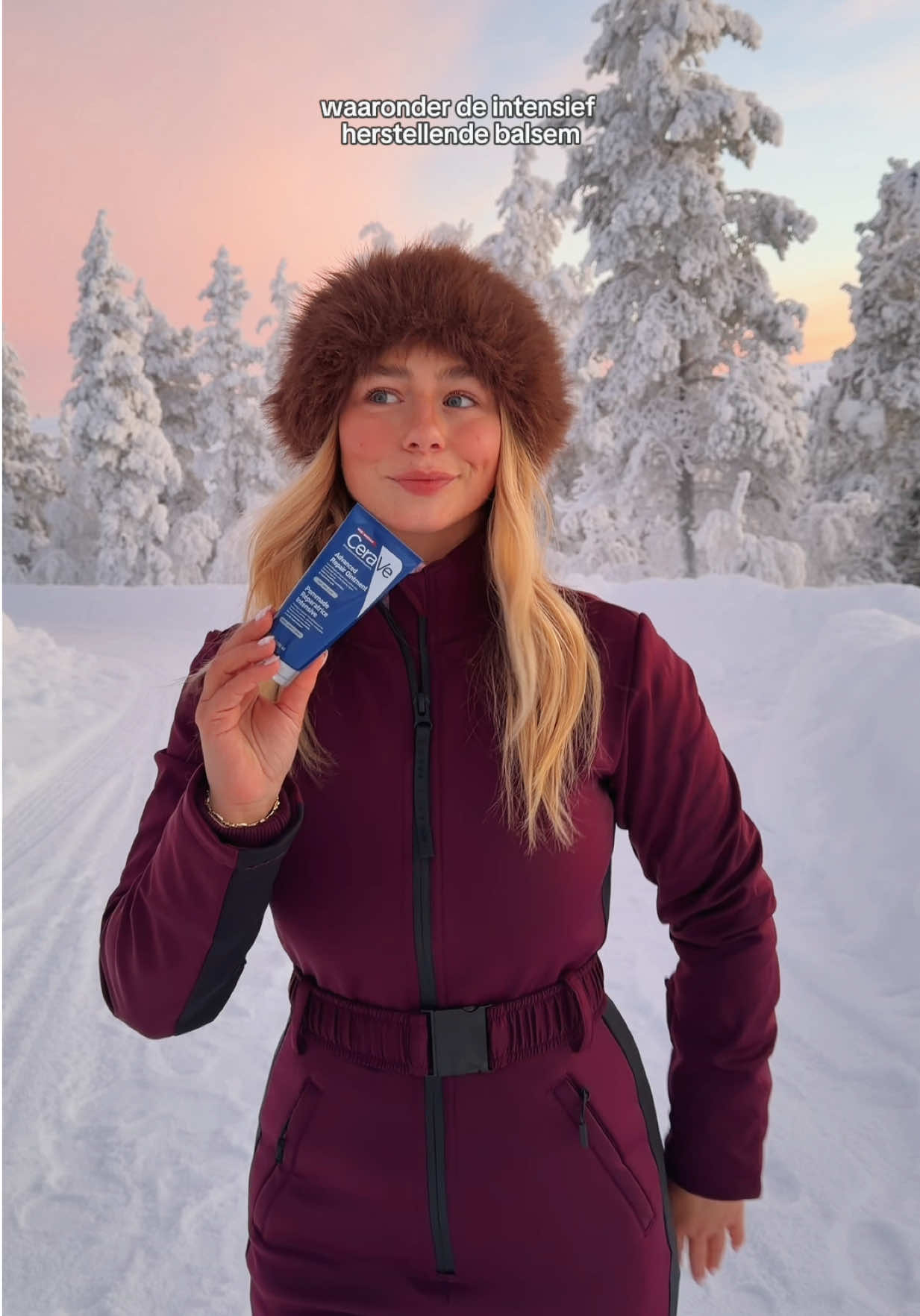 TikTok post by @steffimercieeee for CeraVe Benelux. Caption reads: publiciteit <3 rescue package always with me....
