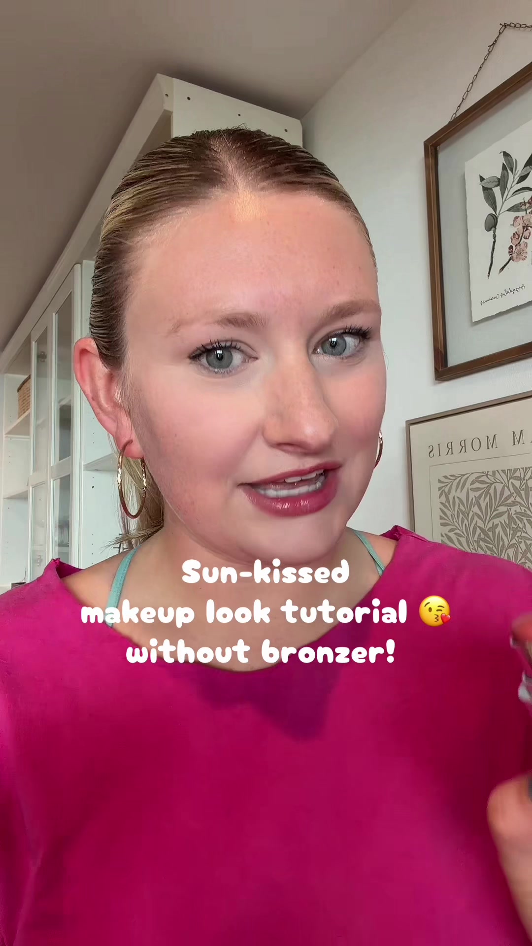 TikTok post by @asmrkatiee for Glam Story. Caption reads: I’m obsessed with @Glamstory Global blush shade....