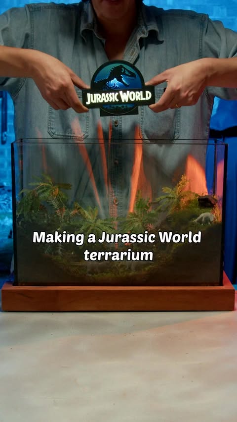 Instagram post by @worcesterterrariums for Jurassic World. Caption reads: [...] such a sense of nostalgia in me 🦖....