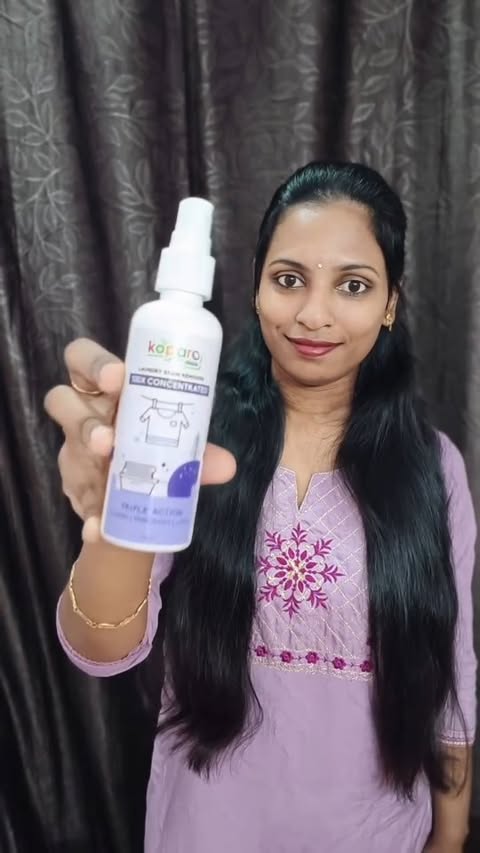 Instagram post by an influencer for Koparo. Caption reads: Koparo Fabric Stain Remover uses [...].