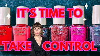 YouTube post by @CaitlinSwatches for Cracked Polish. Caption reads: Dominate your manicure in 2026 with the Cirque....