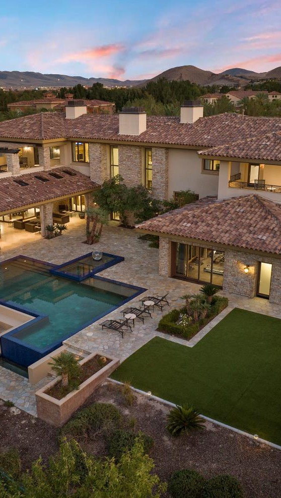 Instagram post by @msluxuryhomes for Douglas Elliman. Caption reads: 🏡✨ “𝐋𝐢𝐯𝐞 𝐥𝐢𝐤𝐞 𝐚 𝐜𝐡𝐚𝐦𝐩𝐢𝐨𝐧“ Floyd....