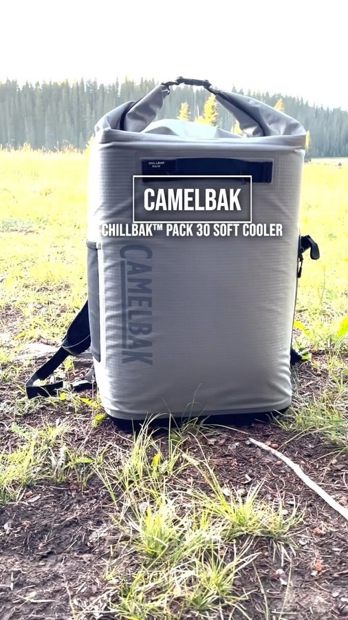 Instagram post by @sagecanaday for CamelBak. Caption reads: Introducing the @camelbak ChillBak 30 Soft Cooler....