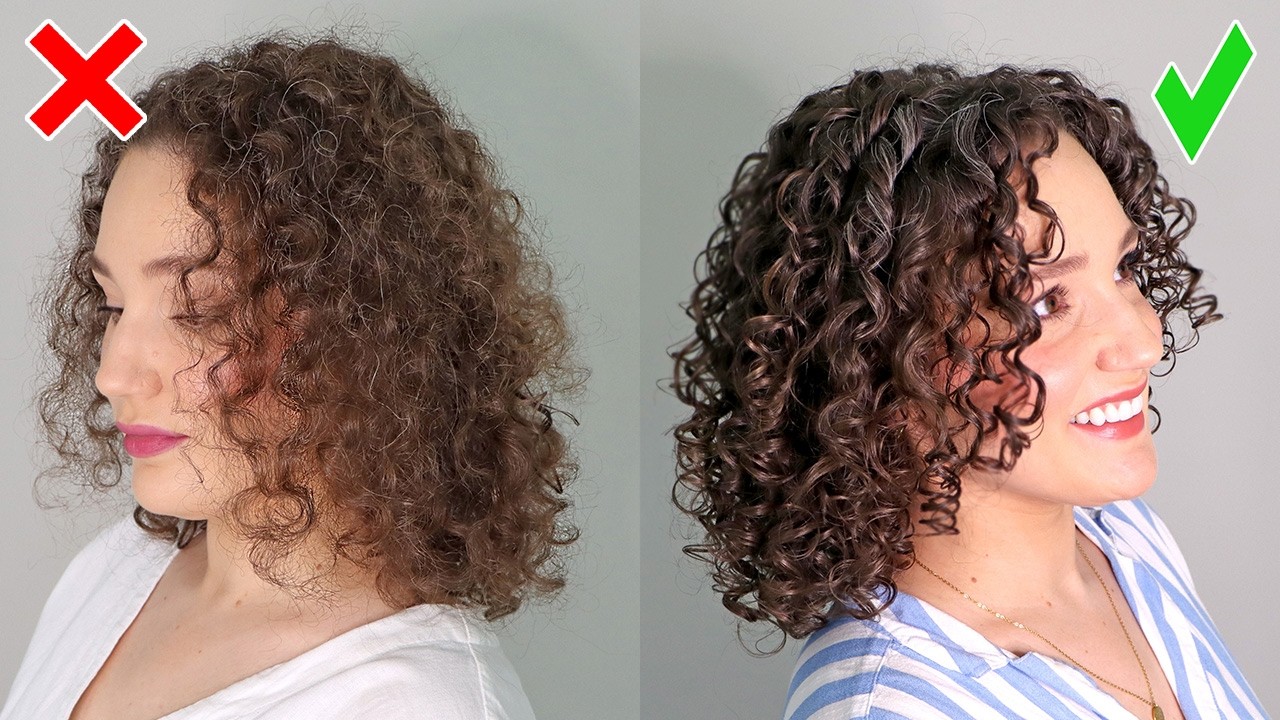 YouTube post by @GenaMarie for BounceCurl. Caption reads: A step-by-step summer curl routine that prevents....