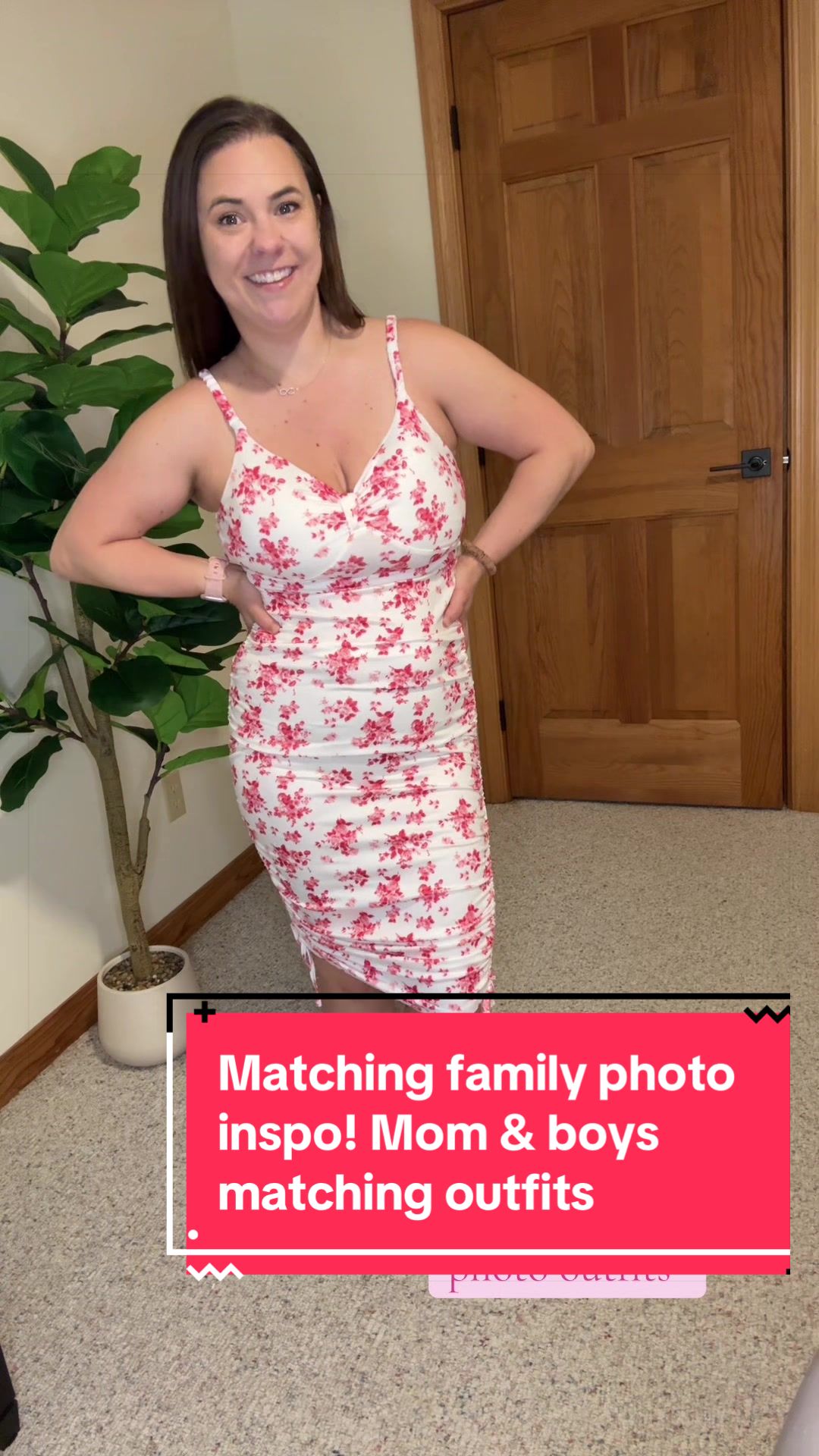 TikTok post by @ashleylendrum for PatPat. Caption reads: [...] family matching outfits from @PatPat Family....