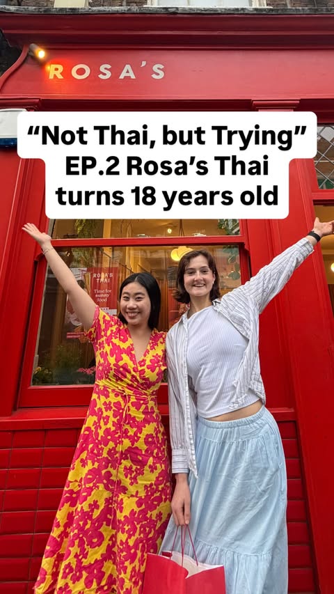 Instagram post by @londonfoodieexpat for Rosa's Thai. Caption reads: [...] strong. Happy Birthday, Rosa’s ❤️ @rosasthai....