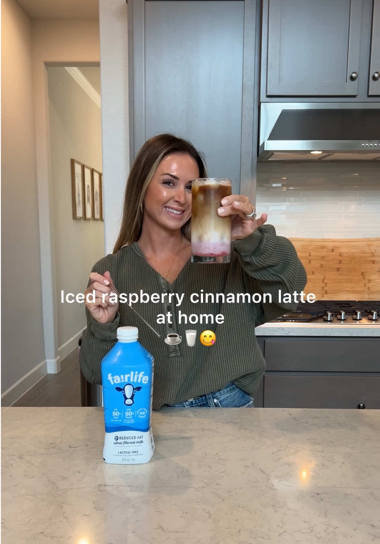 TikTok post by @camenyoungblood for fairlife. Caption reads: #fairlifepartner The new year means we're making....