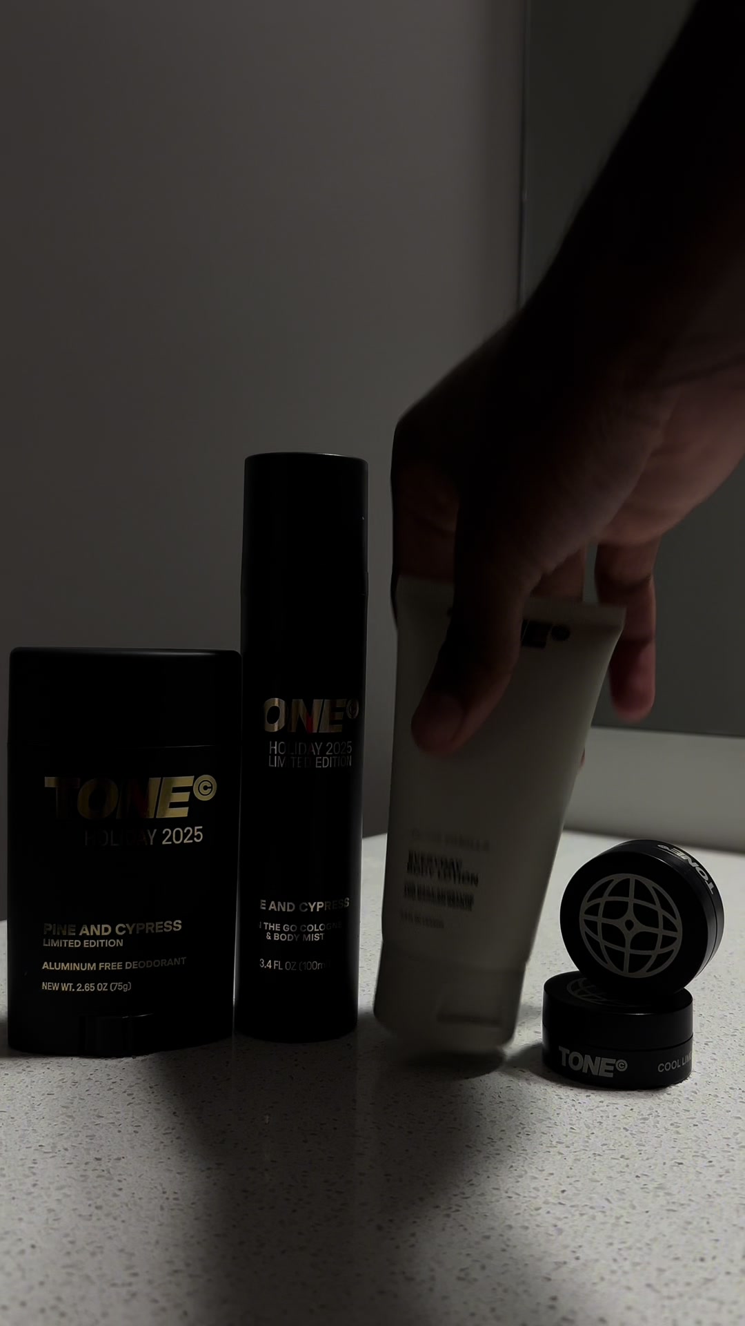 TikTok post by @purelyjah for TONE by AMP. Caption reads: Shower Routine With TONE 🫧  #TONE #hygiene....