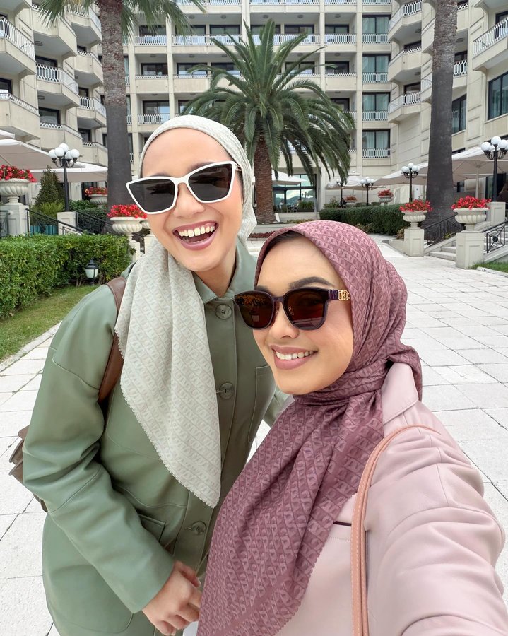 Instagram post by @itashama for BUTTONSCARVES. Caption reads: Starting our day with brunch at Ciragan Palace....