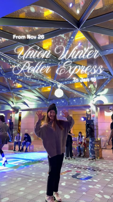 Instagram post by @memor_toronto for Fun Things Toronto. Caption reads: ❄️Winter activities in Toronto?☃️ Roller skating....