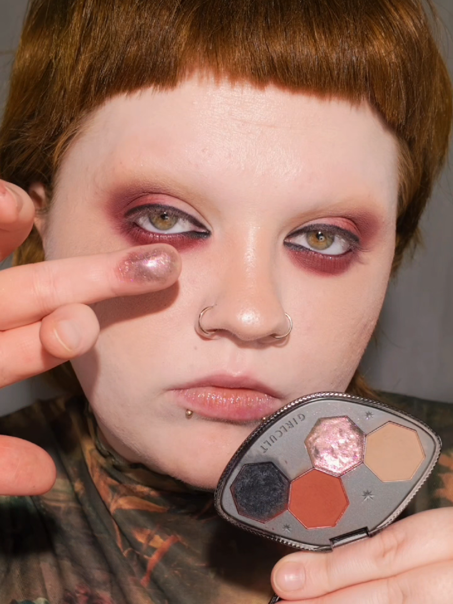 TikTok post by @leealtringer for Girlcult. Caption reads: red eyeshadow is elite tbh @Girlcult . Great....