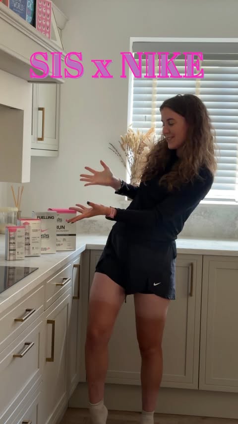 Instagram post by @amy.cycling.adventures for Nike Running. Caption reads: SIS x Nike 🔥 🫶 Find out more here & in....