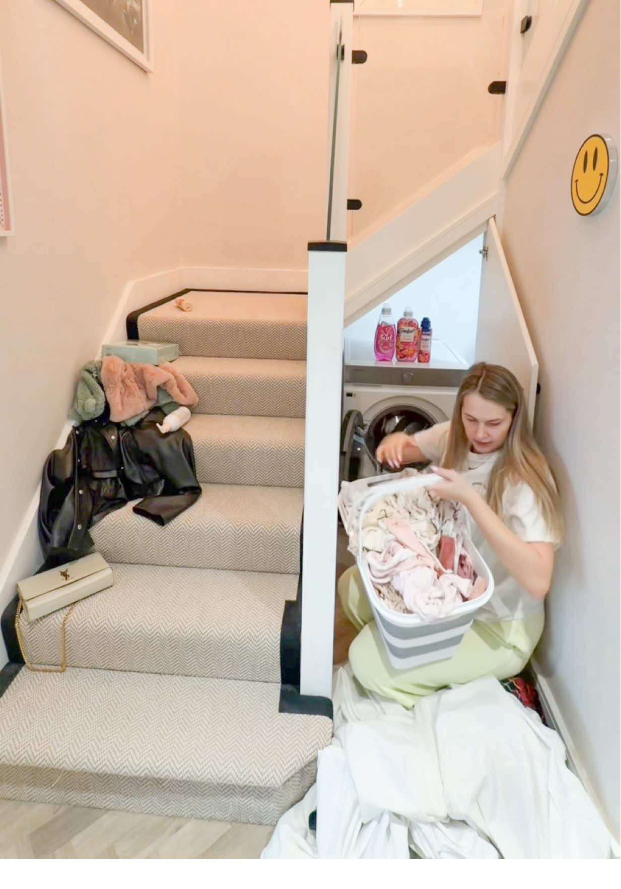 TikTok post by @rooshome for Cleanipedia. Caption reads: [...] until the house is clean 🤣✨✈️  ....