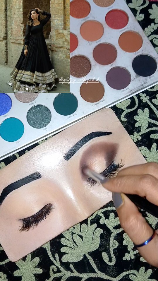 Instagram post by @glitzup_with_palak for Nykaa. Caption reads: Watch YouTube video for step by step tutorial....