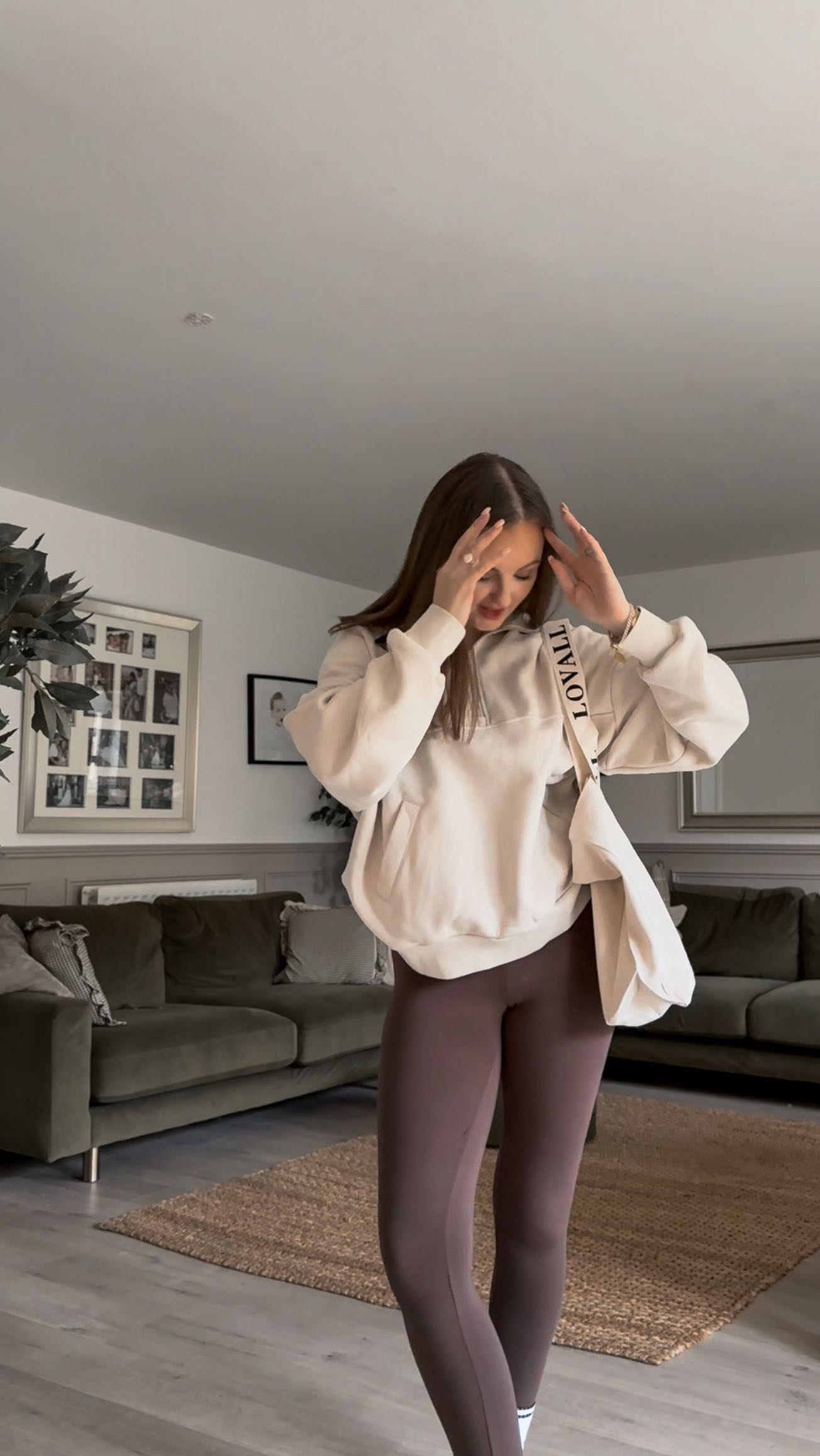 Instagram post by @a_mothers_tale for LOVALL. Caption reads: A TOP WITH A BUILT IN SUPPORT!! And the BEST....