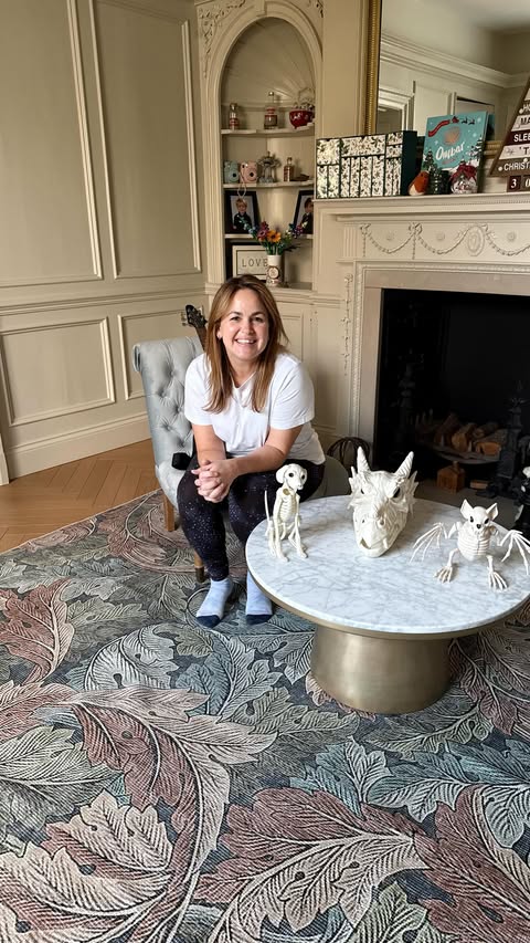 Instagram post by @mrsgifletcher for Kukoon Rugs. Caption reads: AD | A hallway update for you with @kukoonrugs and....