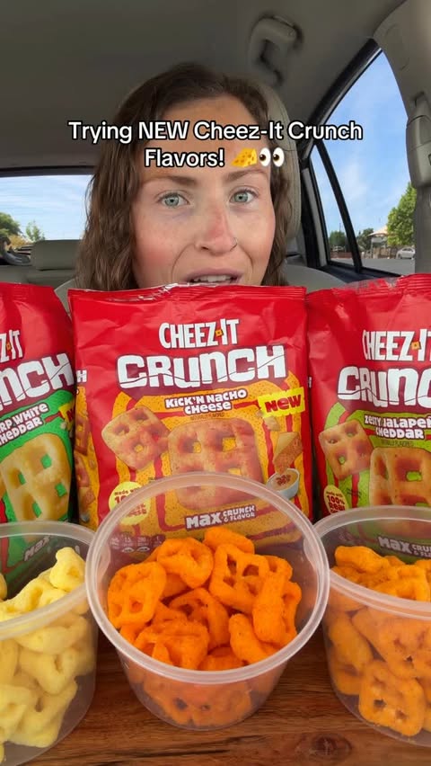 Instagram post by @morganchomps for Cheez-It. Caption reads: @cheezit Crunch combines the most satisfying 3D....