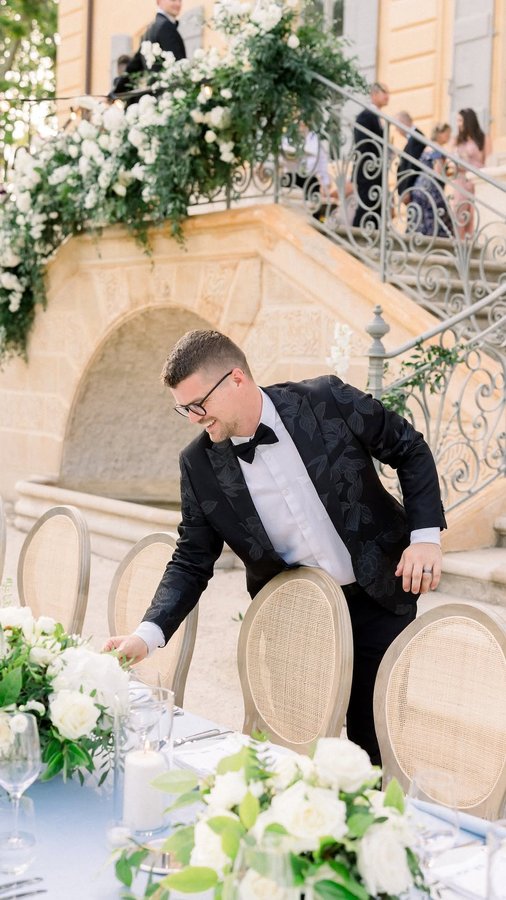 Instagram post by @tylerspeier for The Black Tux. Caption reads: [...] matter too. We’ve partnered with The Black....